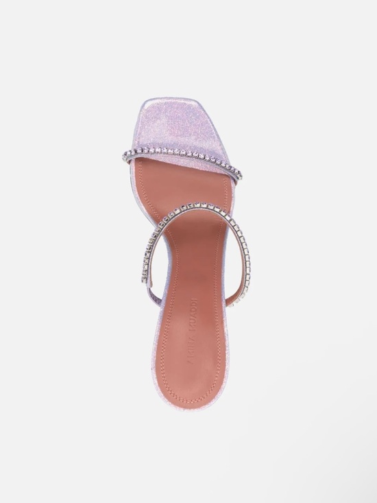 Amina Muaddi Shoes - NWT Amina Muaddi Lilac Crystal-Embellished Slide Sandal Authentic